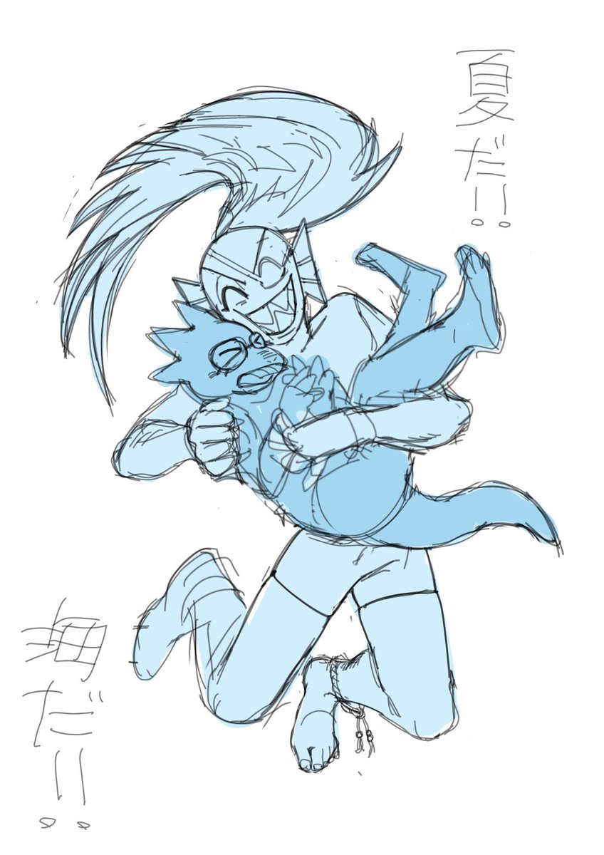 higure_higure's tweet image. 描きかけ！
ah〜！夏！！夏夏夏！！！
☀️🌊🛟🍹🌵🩴🍉🏝️🍧🤿🪇🚤🏖️