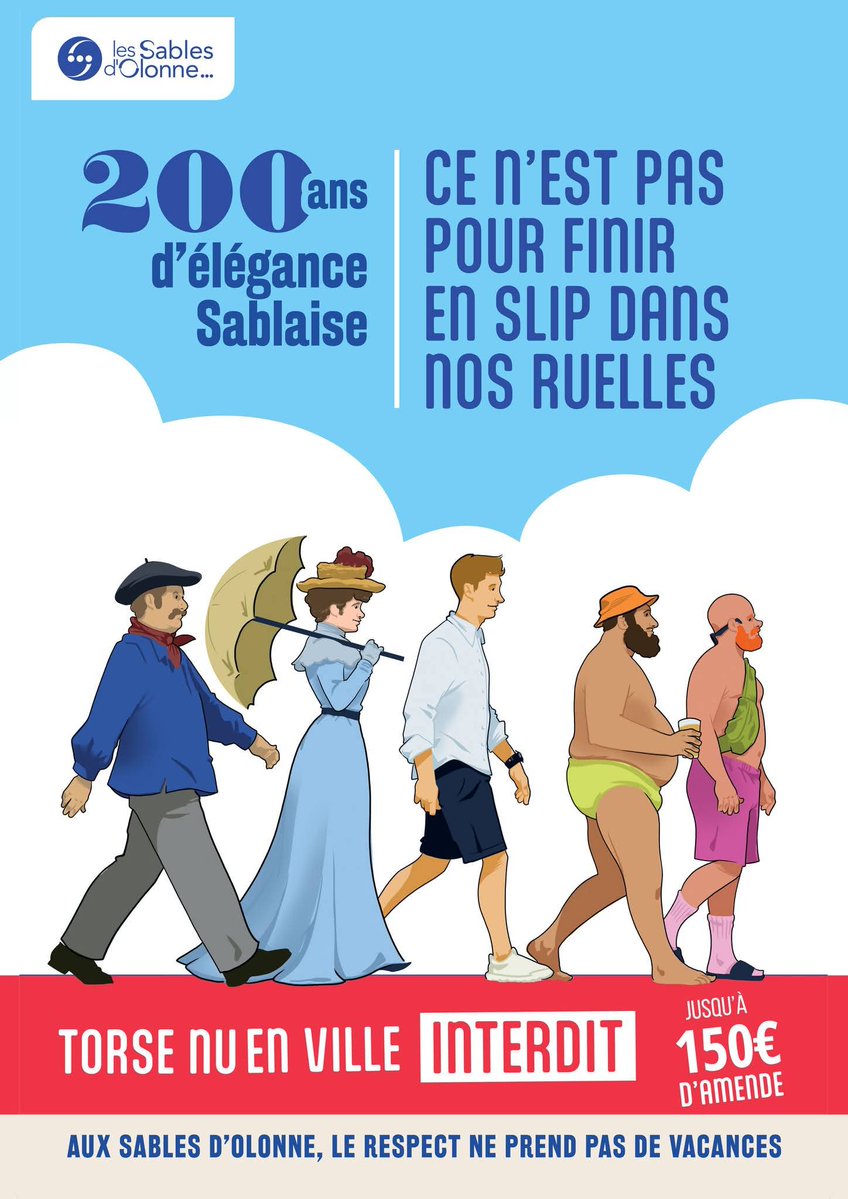 Freddy_Roy's tweet image. Honoré de voir que le maire de @VilleDesSables en #Vendée relance la campagne de #ComPublique que j'avais initiée dès 2018 : une action de sensibilisation contre le torse nu en ville. Ravi de voir cette démarche perdurer ! #CollTerr bfmtv.com/societe/aux-sa… via @BFMTV