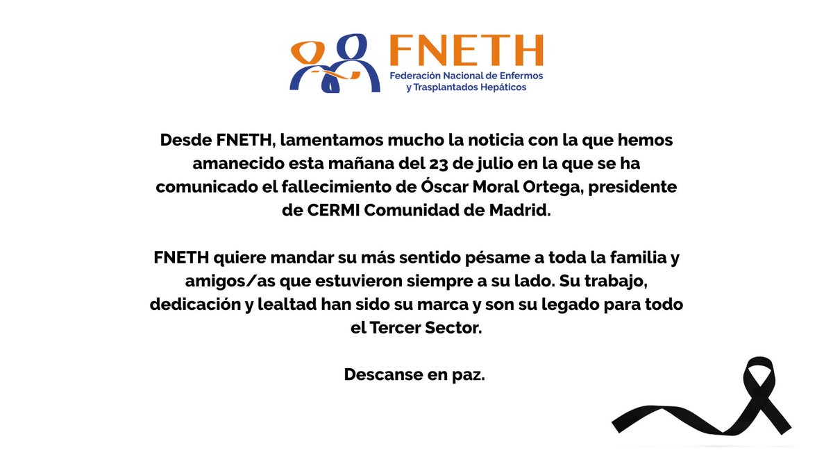fneth_org's tweet image. Comunicado oficial

Un abrazo muy fuerte @CERMI_Madrid @Cermi_Estatal