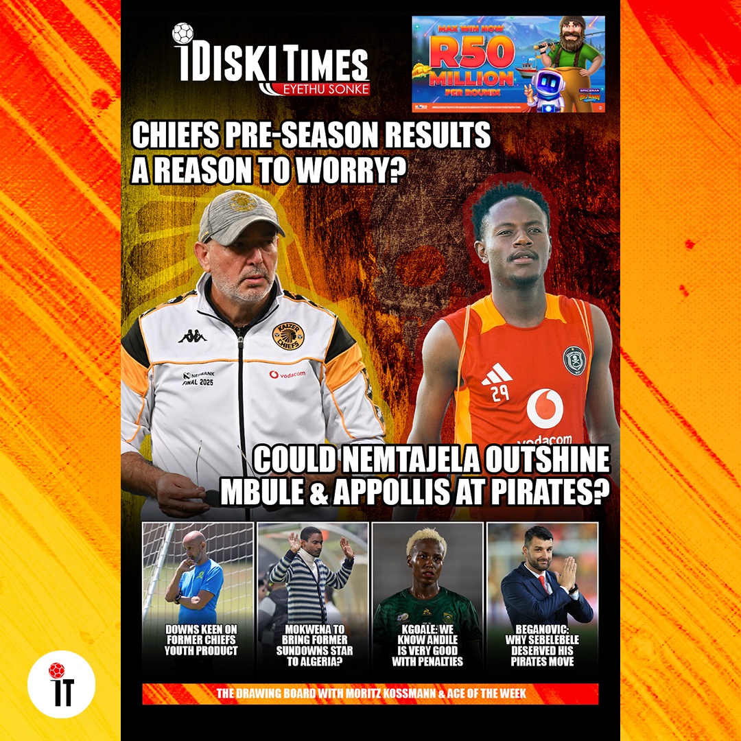 iDiskiTimes's tweet image. EDITION 214 of the iDiski Times e-paper is ready for you on WHATSAPPโ
๐๐๐๐ง๐จ๐ฅ๐๐ฆ
โ
Chiefs' pre-season results a reason to worry?
โ
Could Nemtajela outshine Mbule & Appollis?
โ
From PSL intern to head coach in the Eredivisie
๐๐ก๐ง๐๐ฅ๐ฉ๐๐๐ช๐ฆ
โ
Adnan Beganovic
โ
โฆ