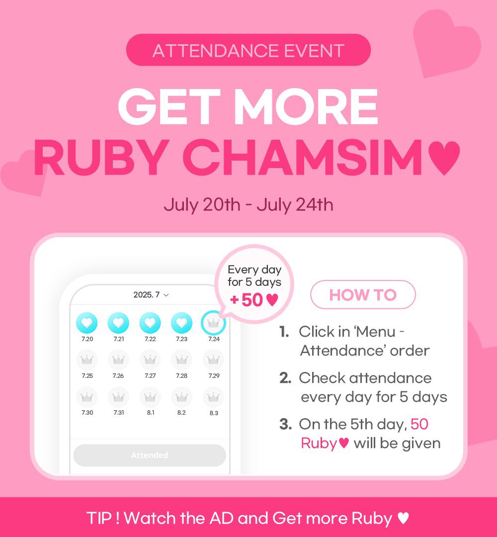 NMIXXVZ_PH's tweet image. ✨IDOL CHAMP Attendance Event
Day 4/5‼️NSWERs we're nearly there! Dont forget to login today and tomorrow for extra 50❤️. Ruby chamsims dont expire unless we use it so make it a habit to collect and save early!
🍎 apple.co/3ReeefZ
🤖 bit.ly/idolchampand
#NMIXX
