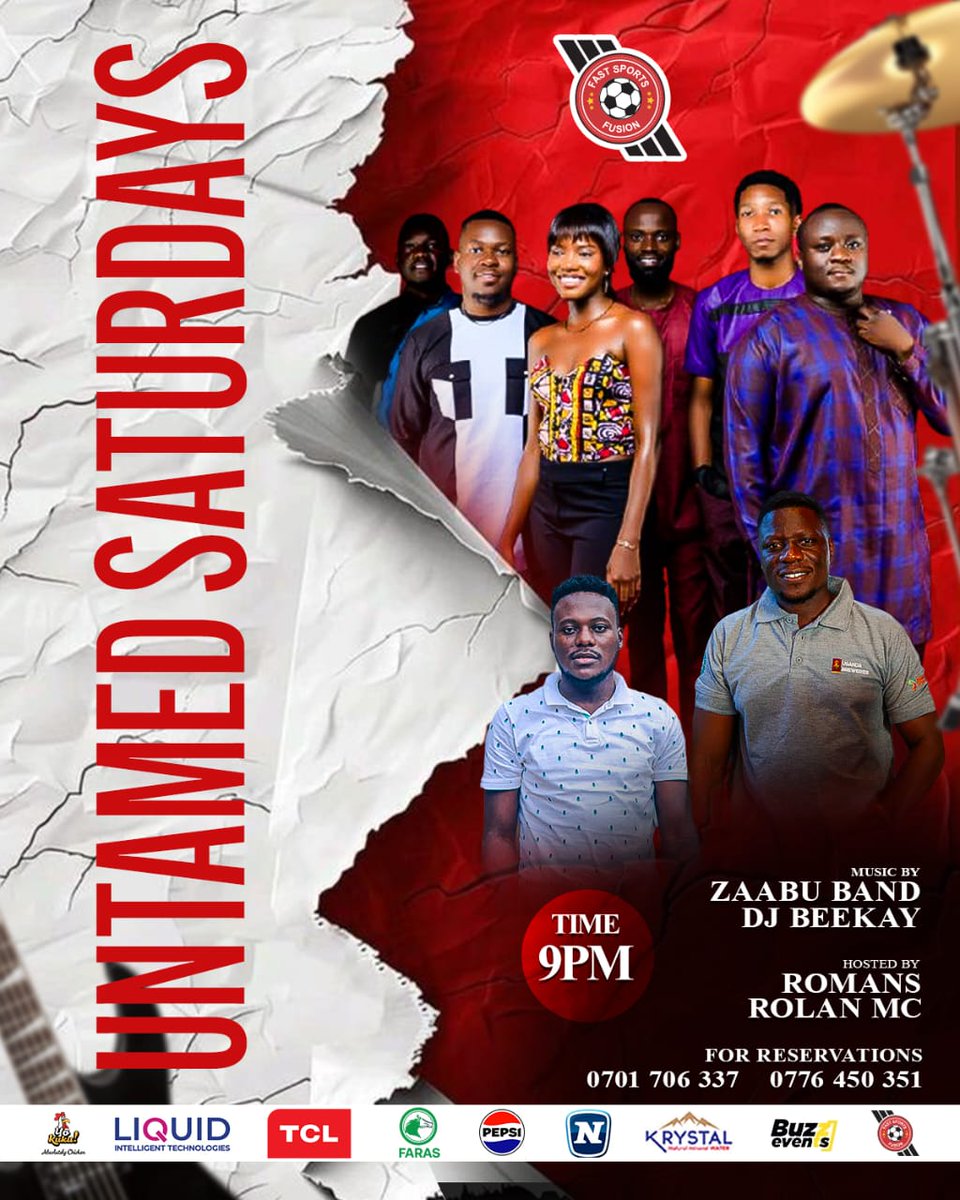 Fast Sports Fusion UG (@fastsportsug) on Twitter photo Those that were asking for a repeat from last Saturday, say no more.
We are coming back , bigger and better .
Have your table reservations made earlier , ready for the most electrifying vibes from <a href="/ZaabuBand/">ZAABU BAND</a> .
You never know, <a href="/mtnmomoug/">MoMo from MTN Uganda</a> can do it again. Those that were asking for a repeat from last Saturday, say no more.
We are coming back , bigger and better .
Have your table reservations made earlier , ready for the most electrifying vibes from <a href="/ZaabuBand/">ZAABU BAND</a> .
You never know, <a href="/mtnmomoug/">MoMo from MTN Uganda</a> can do it again.
