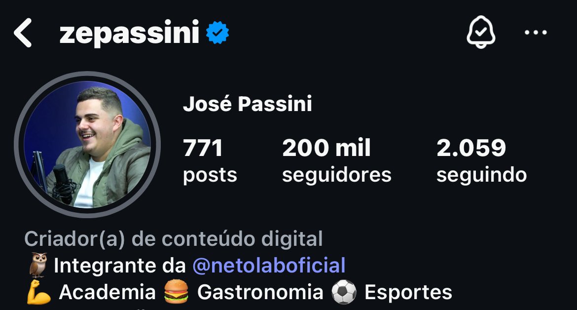 É O MAIOR, NÃO TEM JEITO!!! 

200K 😍
<a href="/ZePassini/">José Passini</a>