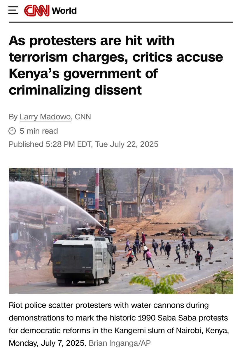 Kenyan government expands the definition of terrorism to include protesters