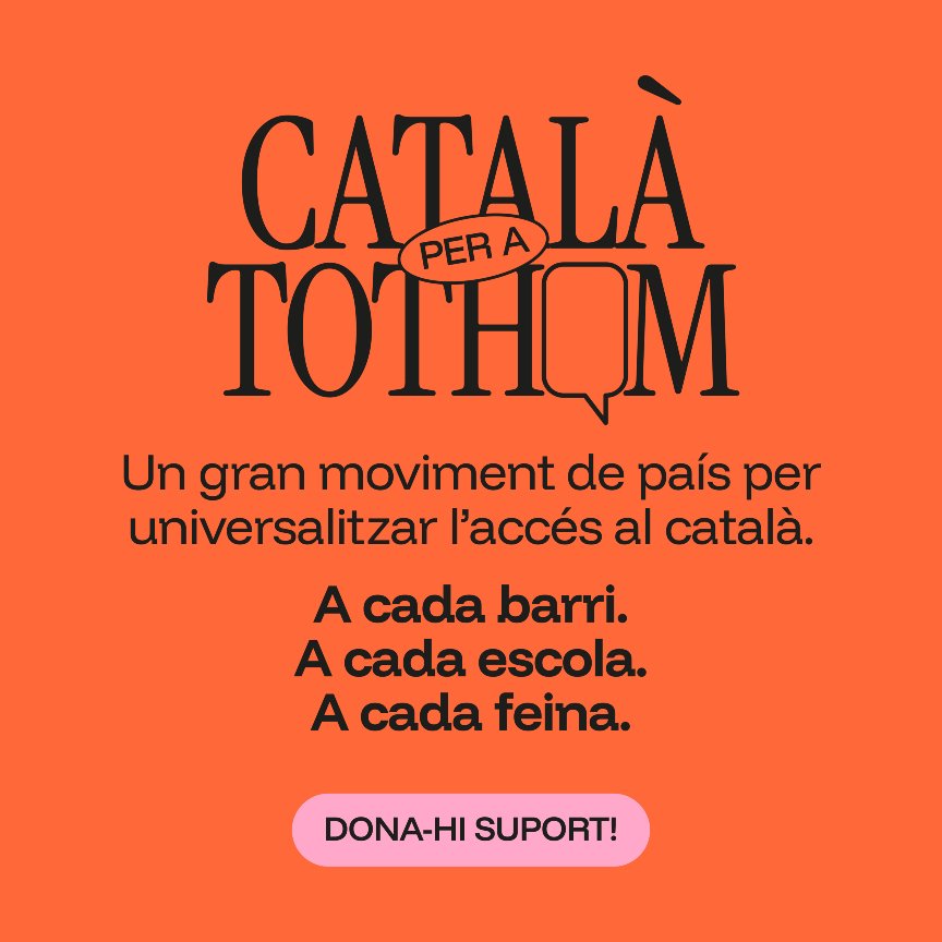 ASSÍS (@centreassis) on Twitter photo A ASSÍS tenim cura de la nostra llengua i aquest curs hem iniciat amb <a href="/omnium/">Òmnium Cultural</a> classes de català per a persones en situació de sensellar que no tenen amb qui practicar l'idioma.
👅 Potenciem el #catalàperatothom
instagram.com/reel/DLPFQw2II… A ASSÍS tenim cura de la nostra llengua i aquest curs hem iniciat amb <a href="/omnium/">Òmnium Cultural</a> classes de català per a persones en situació de sensellar que no tenen amb qui practicar l'idioma.
👅 Potenciem el #catalàperatothom
instagram.com/reel/DLPFQw2II…