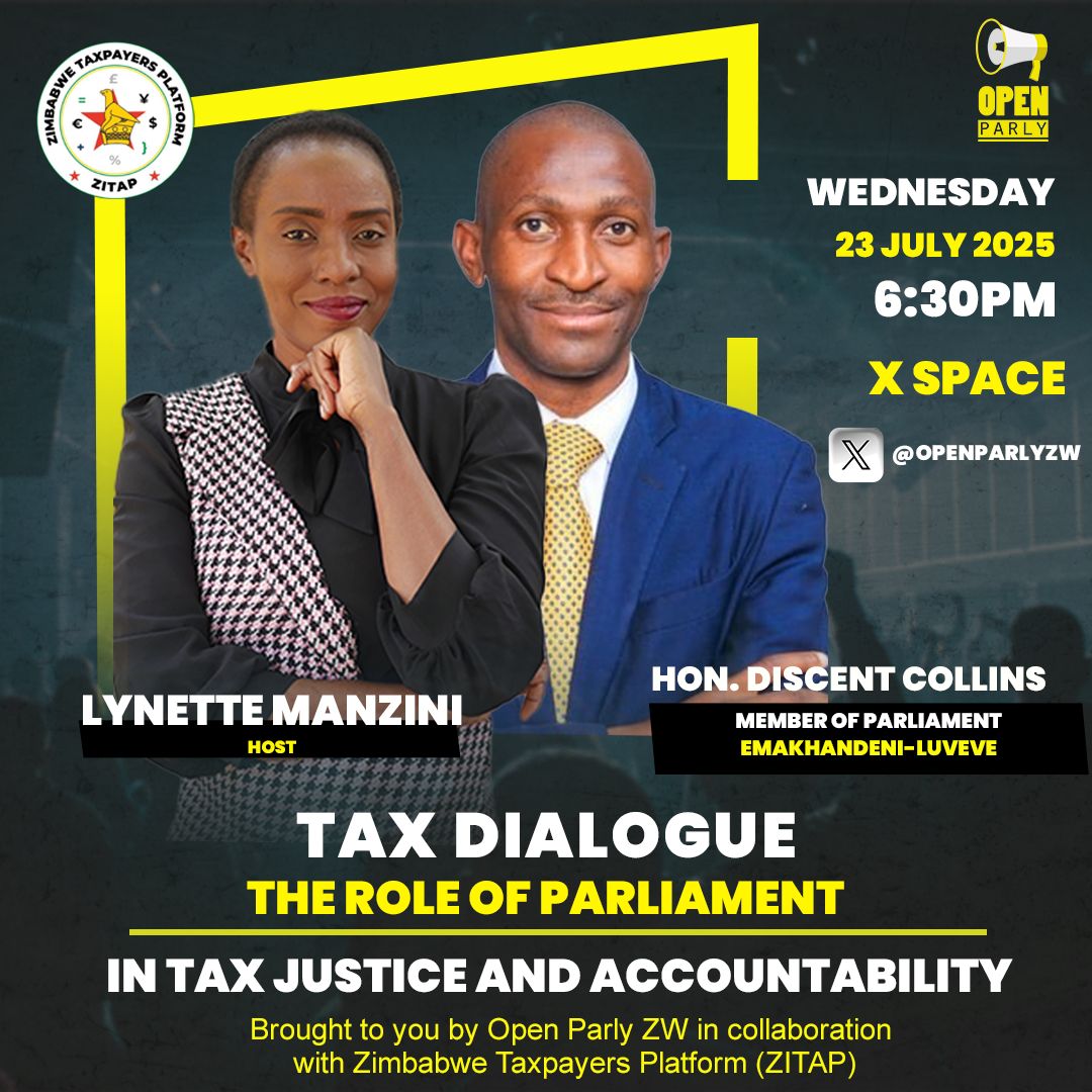 Join us for this exciting public dialogue Today!!  

#ZITAP #KnowYourTaxesZW #TaxJusticeZW #FinanceTax #TaxFactsZim