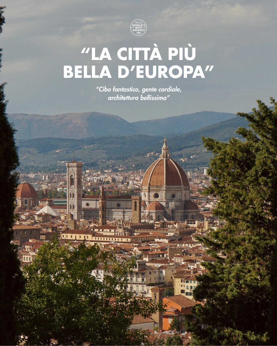Dario Nardella (@darionardella) on Twitter photo La città più bella d’Europa è italiana. E si chiama Firenze. Secondo il sondaggio 2025 di <a href="/TravelLeisure/">Travel + Leisure</a>, Firenze è la prima città europea nella classifica mondiale delle mete migliori da visitare, all’11° posto assoluto nel mondo.
Un orgoglio per l’Italia e per l’Europa. La città più bella d’Europa è italiana. E si chiama Firenze. Secondo il sondaggio 2025 di <a href="/TravelLeisure/">Travel + Leisure</a>, Firenze è la prima città europea nella classifica mondiale delle mete migliori da visitare, all’11° posto assoluto nel mondo.
Un orgoglio per l’Italia e per l’Europa.