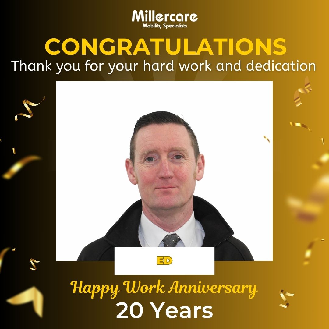 🎉 Congratulations to Ed on your incredible milestone of 20 years with Millercare! 🏆 Your dedication, hard work, and contributions make such a difference every day. 💙  🥂🎉
#WorkAnniversary #TeamMillercare #ThankYou #CelebratingSuccess #EmployeeMilestone