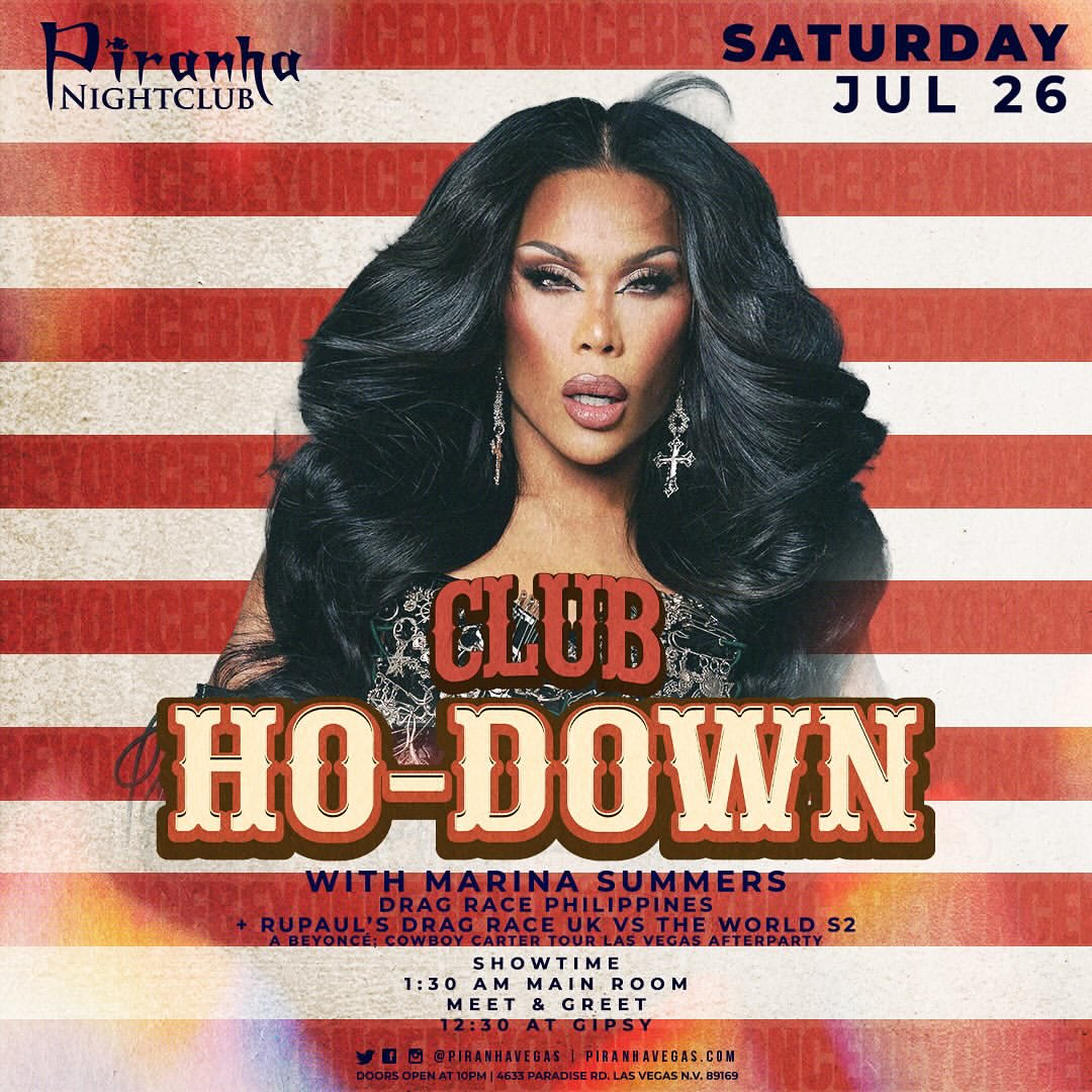 daily_summers's tweet image. 🚨| Marina Summers joins the Cowboy Carter afterparty lineup at Club Ho-Down!
🗓️Saturday, July 26
📍Piranha NightClub, Las Vegas
📷 piranhavegas