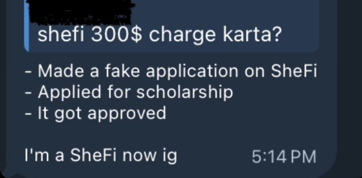 AroraBhavyam's tweet image. Got into SheFi, Congratulations! 🎉