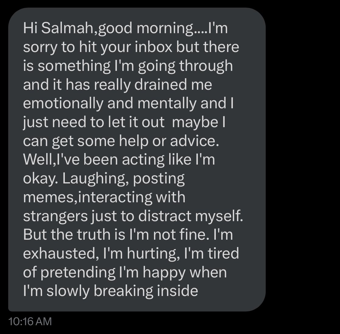 MaleAdvocate28's tweet image. A certain young lady is looking for some advice about her life challenges.
The guy she loved broke her heart and her best friend is nolonger in touch 😒