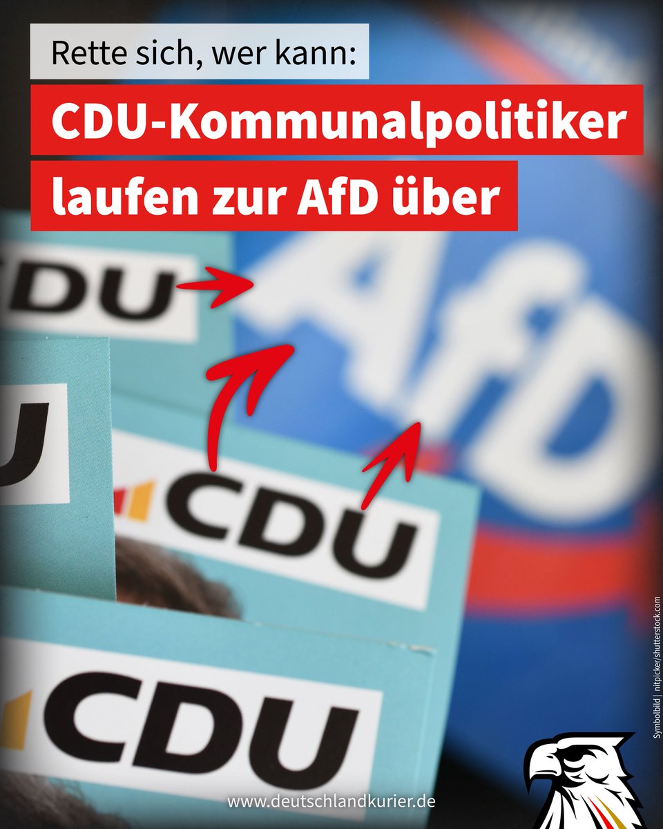 Deu_Kurier's tweet image. Rette sich, wer kann: CDU-Kommunalpolitiker laufen zur @AfD über
Im brandenburgischen Velten (Landkreis Oberhavel) sorgt ein spektakulärer Wechsel im Stadtrat für Aufsehen: Hendrik Köhn, bislang Mitglied der CDU, hat sich der AfD-Fraktion angeschlossen. Der Wechsel reiht sich in…