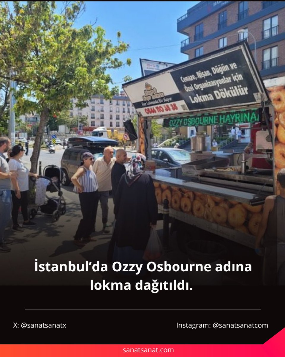 İstanbul - Maltepe'de Ozzy Osbourne'un ölümünden sonra onun adına lokma dağıtıldı.