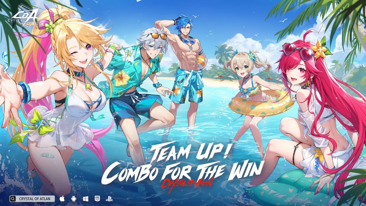 CoA_Global's tweet image. ๐ด ๐๐๐ญ ๐๐๐๐๐ฒ ๐๐จ๐ซ ๐ญ๐ก๐ ๐๐ฅ๐ญ๐ข๐ฆ๐๐ญ๐ ๐๐ฎ๐ฆ๐ฆ๐๐ซ ๐๐๐ง๐๐๐ณ๐ฏ๐จ๐ฎ๐ฌ! ๐ด
The Summer Update of Crystal of Atlan drops TOMORROW!
Hop on a yacht with cool heroes for oceanfront vibes, or join the beach party with lively characters. From sunny decks to sandyโฆ