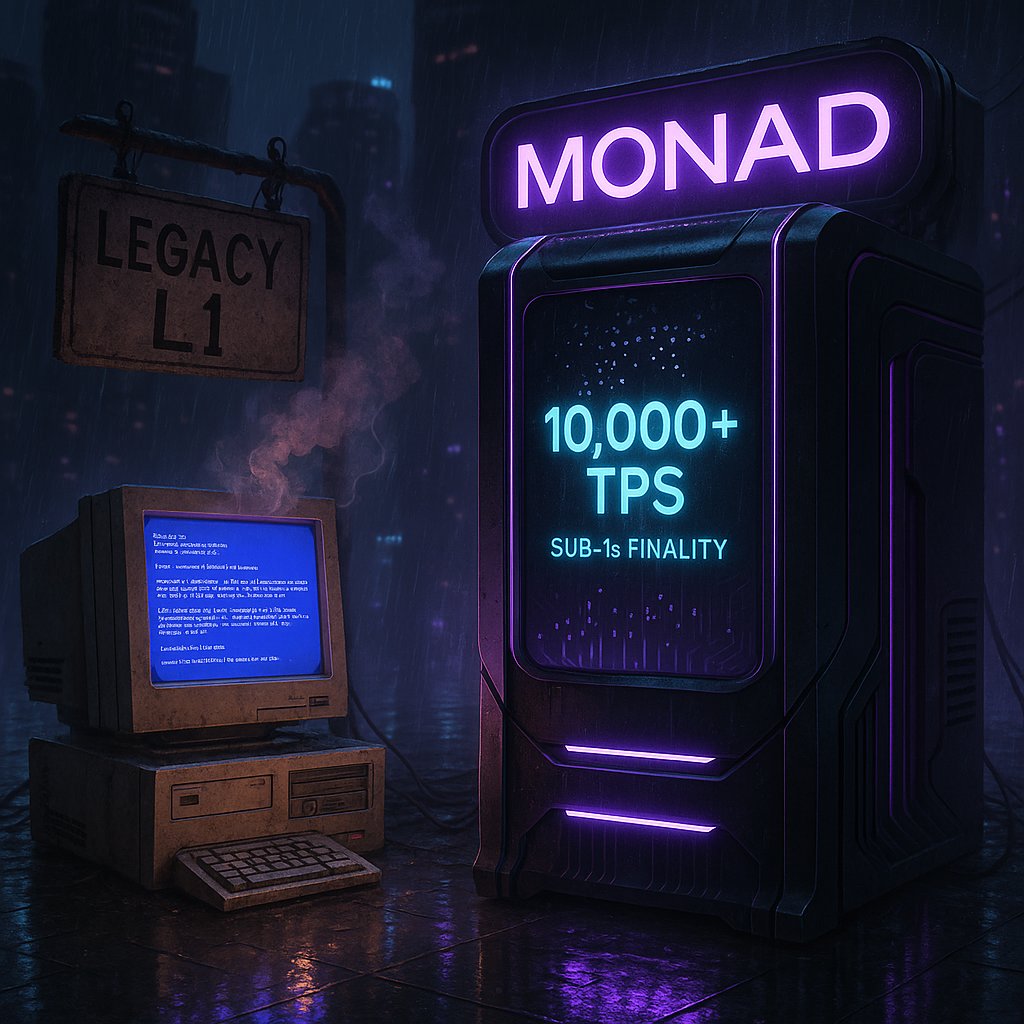 bamigboyeopeye2's tweet image. If your L1 still moves like it’s running Windows 95… maybe it should stay there.
While other chains are still patching bugs and building L2s to fix L1s...
@monad quietly redefined the base layer:
- Parallel execution actually works
- Fully pipelined architecture
- Native…