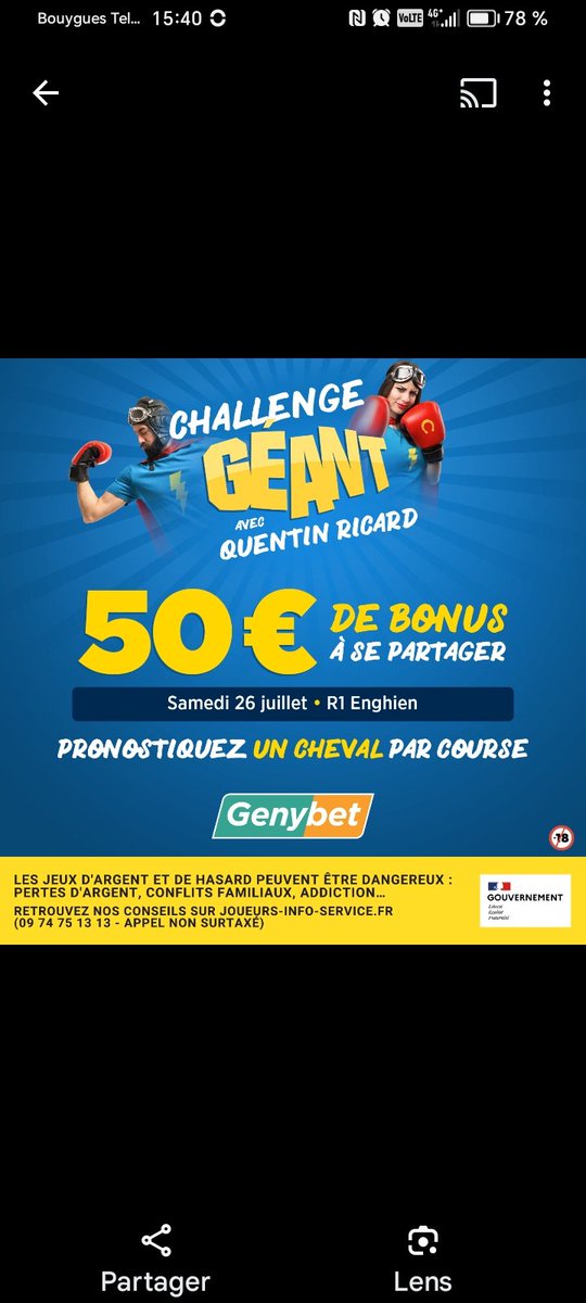 quentin ricard (@ricard_quentin) on Twitter photo #geant14 samedi a Enghien
Trouvé le gagnant de chaques courses en 1 seul cheval
Prono non retenus si pas le # ni le pseudo dans votre post
20 euros de bonus a celui qui aura trouvé le plus de gagnant
<a href="/Genybet_Turf/">Genybet Turf 🔞</a> #geant14 samedi a Enghien
Trouvé le gagnant de chaques courses en 1 seul cheval
Prono non retenus si pas le # ni le pseudo dans votre post
20 euros de bonus a celui qui aura trouvé le plus de gagnant
<a href="/Genybet_Turf/">Genybet Turf 🔞</a>