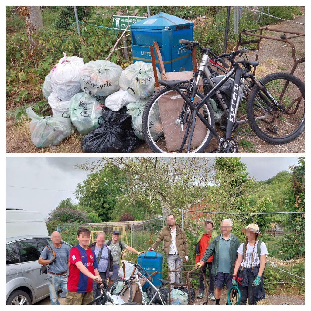 Thanks to the group of volunteers who joined us litter picking Robinswood Hill at the weekend - lots of recycling sorted and removed from the environment 🥰 💚  #volunteersmakeadifference #mygloucester