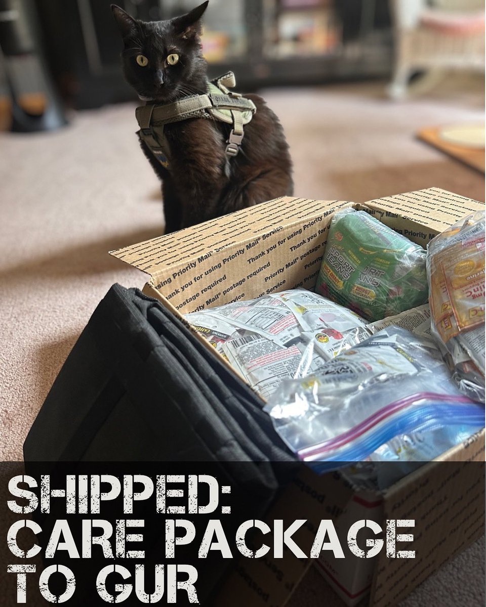 mishas_angels11's tweet image. 📦💞SHIPPED: CARE PACKAGES TO GUR💞📦
Misha shipped a care package full of energy jelly beans, energy goo, and a quick litter yesterday. It should arrive to our defenders in two to three weeks. Thank you to everyone who purchased items from our Wish List!
We’re starting a new…