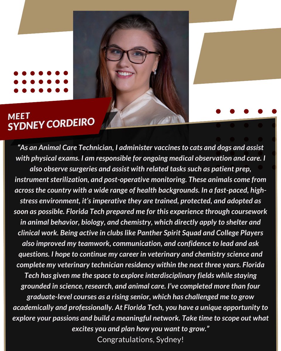 Meet Sydney Cordeiro. She’s a rising senior majoring in sustainability studies with minors in chemistry and biology. Grounded in science and research, she applies her interdisciplinary education to her role as an Animal Care Technician at the Middleburg Humane Foundation.