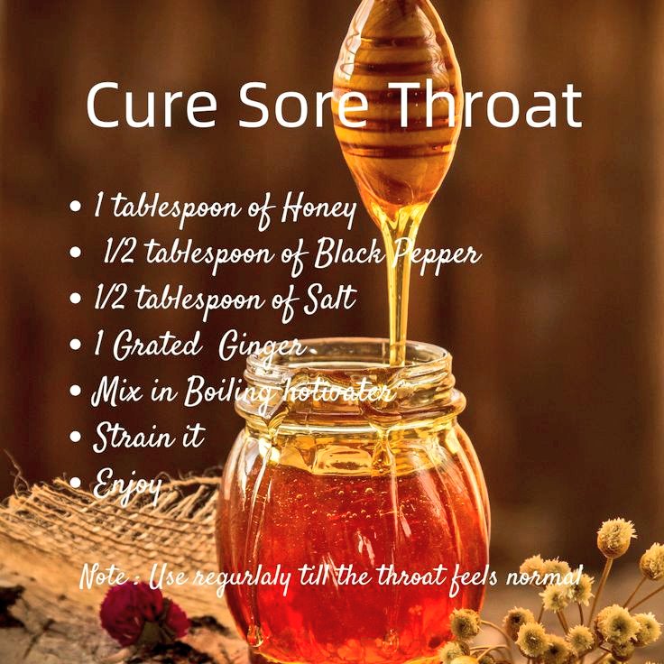 ononoherbals's tweet image. 🚨 Cure Sore Throat
- 1 tablespoon of Honey
- 1/2 tablespoon of Black Pepper
- 1/2 tablespoon of Salt
- 1 Grated Ginger
- Mix in Boiling hot water
- Strain it
- Enjoy
Note: Use regularly till the throat feels normal