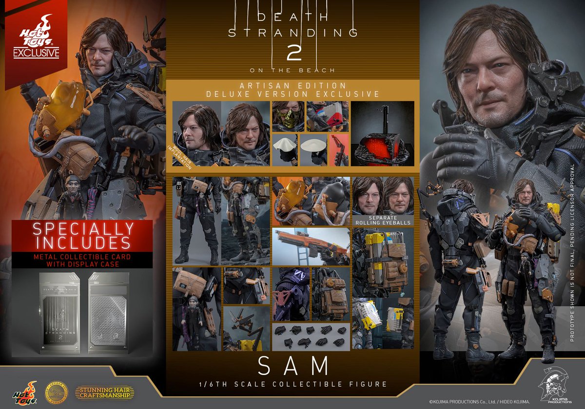 preterniadotcom's tweet image. Hot Toys Death Stranding 2: On the Beach 1/6 Scale Sam (Artisan Deluxe Edition).