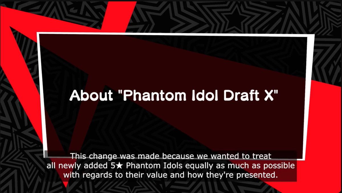 P5XPosting's tweet image. Summary of stream:
- increased daily + update rewards (balanced)
- standard banner characters (e.g. Marian, Phoebe) WILL be on standard banner soon, so as to equalize their worth
- limited-time costumes (e.g. CNY/Summer Wonder, Butler Joker) will be available permanently in JP/EN