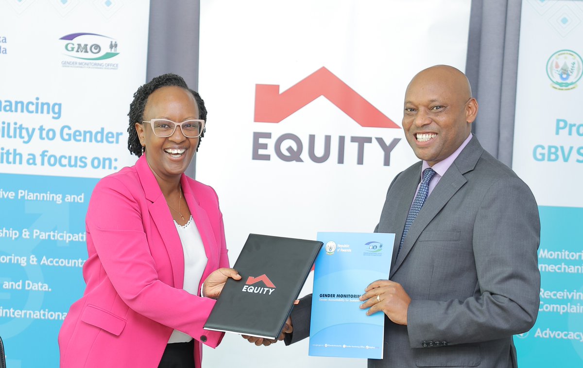 Gender Monitoring Office | Rwanda (@gendermonitorrw) on Twitter photo Exciting News !! Today Gender Monitoring Office signs a 5-year Memorandum of Understanding (MoU) with <a href="/RwEquityBank/">Equity Bank Rwanda PLC</a> to enhance accountability for gender equality and improve GBV service delivery. Exciting News !! Today Gender Monitoring Office signs a 5-year Memorandum of Understanding (MoU) with <a href="/RwEquityBank/">Equity Bank Rwanda PLC</a> to enhance accountability for gender equality and improve GBV service delivery.