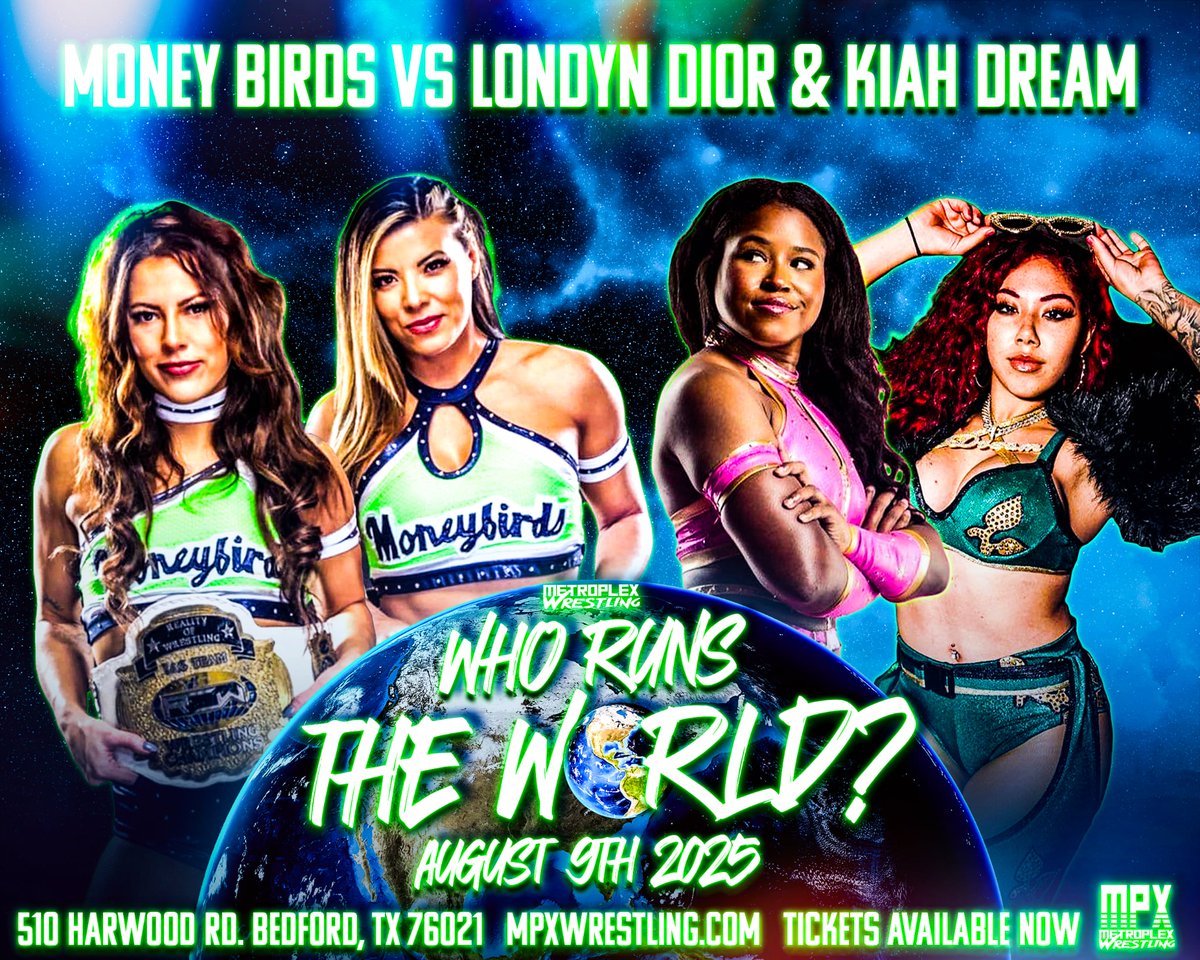 AthenaPalmer_FG's tweet image. Did you see our most recent match announcements???? I may be pretty superb at this booking thing...
1st row sold out. 2nd row and general admission are still available but going fast!
#MPXWHORUNSTHEWORLD
Aug 9th 🎟 MPXWRESTLING.COM