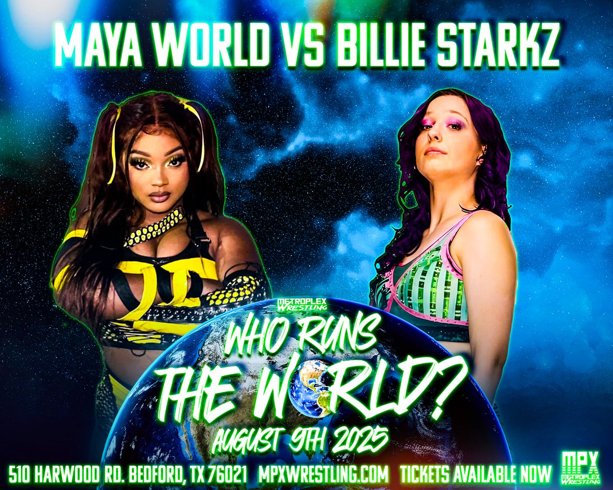 AthenaPalmer_FG's tweet image. Did you see our most recent match announcements???? I may be pretty superb at this booking thing...
1st row sold out. 2nd row and general admission are still available but going fast!
#MPXWHORUNSTHEWORLD
Aug 9th 🎟 MPXWRESTLING.COM