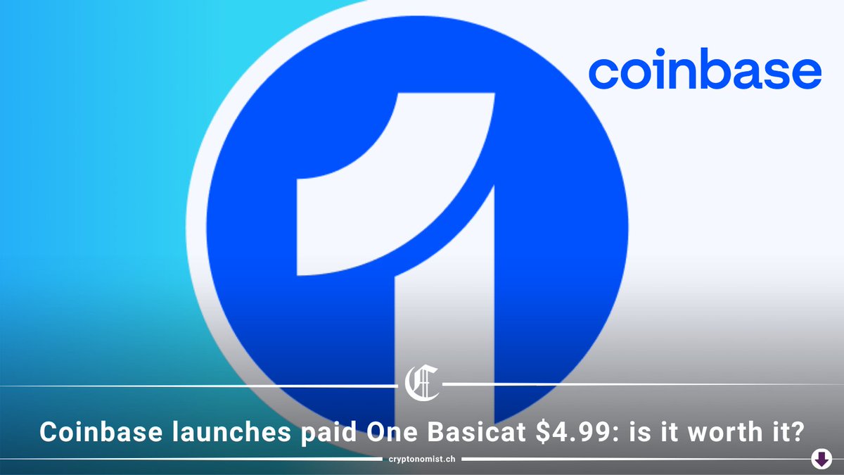 🚨 COINBASE LAUNCHES ONE BASIC
For $4.99/month: zero trading fees, higher APY, priority support.
With 100M+ users, Coinbase bets on monetizing engaged retail investors.
Smart move or risky gamble?

More 👉 en.cryptonomist.ch/2025/07/23/coi… 

#Coinbase #CryptoNews #Fintech