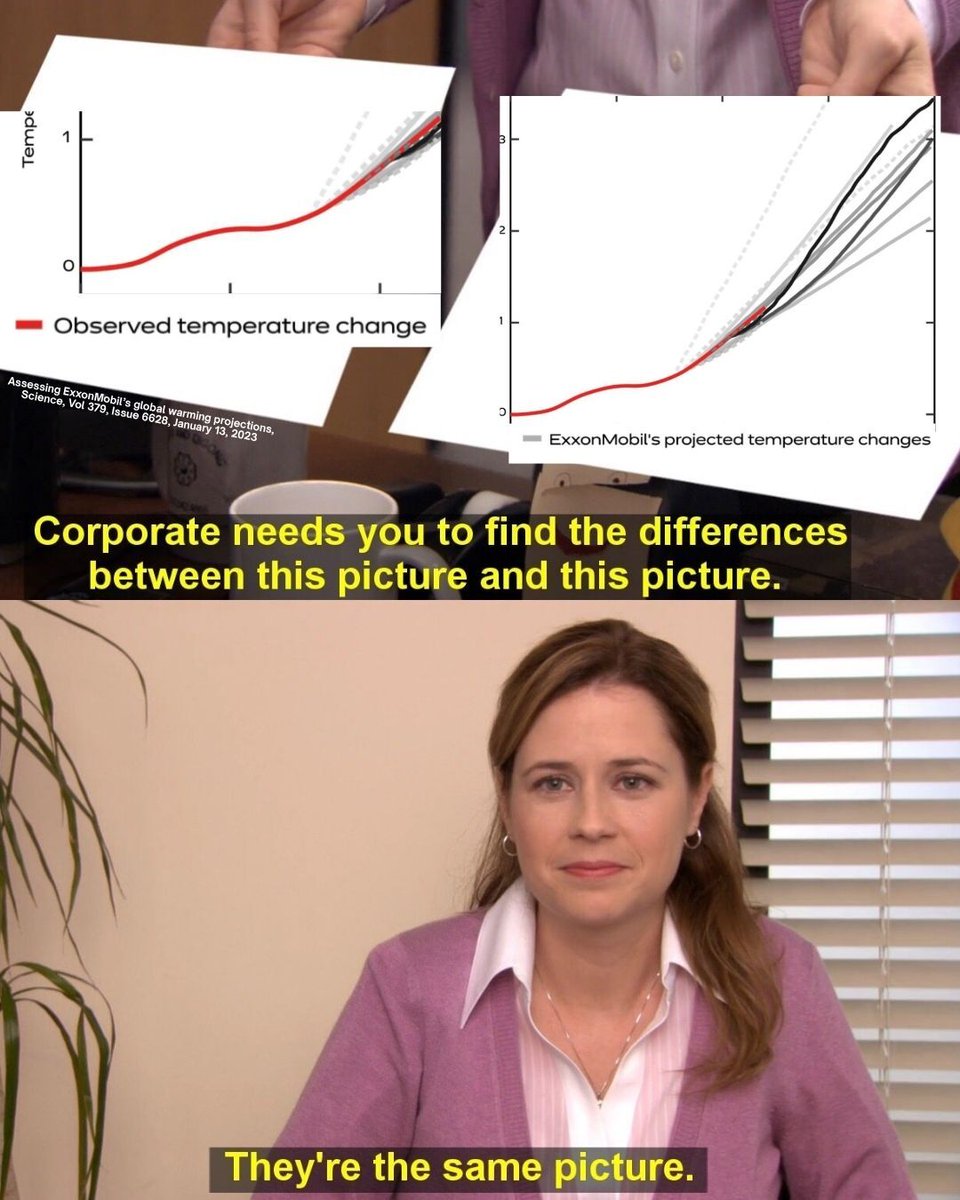 GreenpeaceCA's tweet image. Oops, the observed changes in climate line up perfectly with the decades of predictions by fossil fuel company research into the impacts of their industry on the climate 😬
What does that say?
That they knew. That they lied. And now they have to PAY >> act.gp/3GV32UP