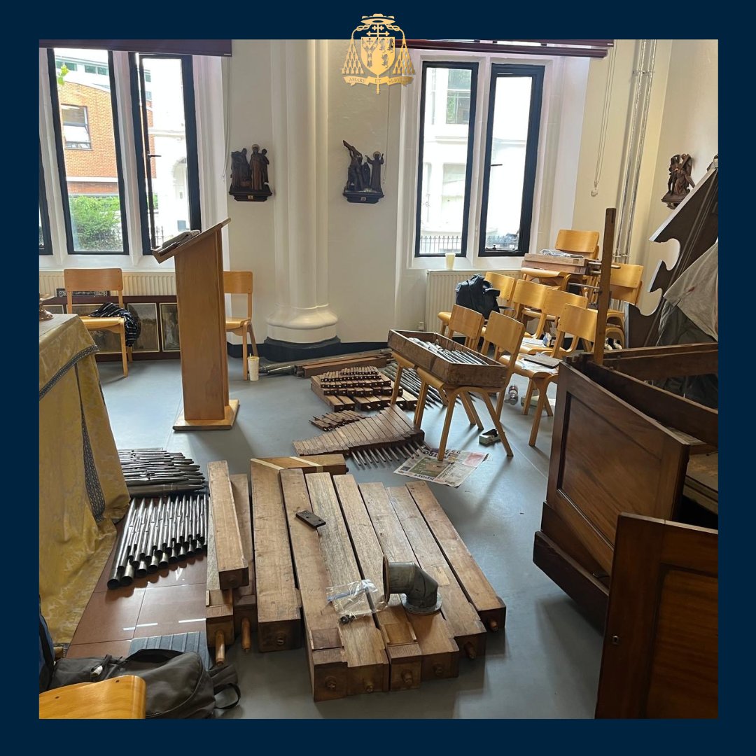 CardinalVaughan's tweet image. The organ has been moved out and work on the school Chapel has begun! #CVMSCX