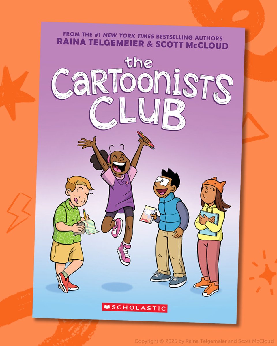 GraphixBooks's tweet image. Every club has a secret weapon. In The Cartoonists Club by @goraina and @scottmccloud1 it's Howard. ✏️ kids.scholastic.com/kid/books/book…
