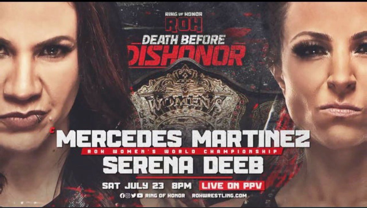 istomatoafruit's tweet image. On this day 3 years ago, @RealMMartinez defeated @SerenaDeeb to retain the ROH Women's World Championship. #ROHDBD