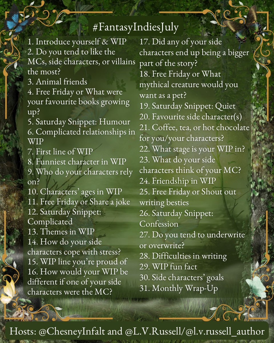 Rebecca E. Reyes (@rebeccaevita) on Twitter photo #FantasyIndiesJuly Day 22
It's a sliding scale for ALL my named side characters, regarding Thalia. Assume some inaccuracy.
BAD-
Slaver/Slaver's Kin
Quiet
Whore/Showgirl
Brash/Uncouth/Sinful
BIG/Loud
Heroic
Holy
Entertaining
Lovable/Family
-GOOD
<a href="/ChesneyInfalt/">Chesney Infalt</a> <a href="/LydiaVRussell/">Lydia V Russell</a> #FantasyIndiesJuly Day 22
It's a sliding scale for ALL my named side characters, regarding Thalia. Assume some inaccuracy.
BAD-
Slaver/Slaver's Kin
Quiet
Whore/Showgirl
Brash/Uncouth/Sinful
BIG/Loud
Heroic
Holy
Entertaining
Lovable/Family
-GOOD
<a href="/ChesneyInfalt/">Chesney Infalt</a> <a href="/LydiaVRussell/">Lydia V Russell</a>