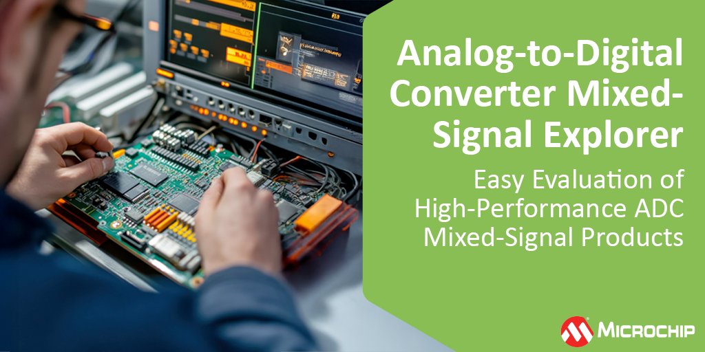 MicrochipTech's tweet image. Optimize your design workflow with the latest Mixed-Signal Explorer. Our comprehensive evaluation kits and advanced data-capture technology provide unparalleled insights into Microchip&apos;s high-speed SAR ADC performance. Learn more: mchp.us/3ZIUuXa. #MixedSignal #Innovation