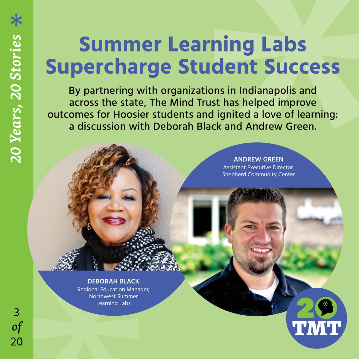TheMindTrust's tweet image. Next in our 20th anniversary blog series: Andrew Green, @ShepherdIndy's Asst. Exec. Dir., and Northwest Summer Learning Labs' Regional Education Manager, Deb Black, on how The Mind Trust's out-of-school time programs improve student outcomes. Read it here: themindtrust.org/blog/2025/07/2…