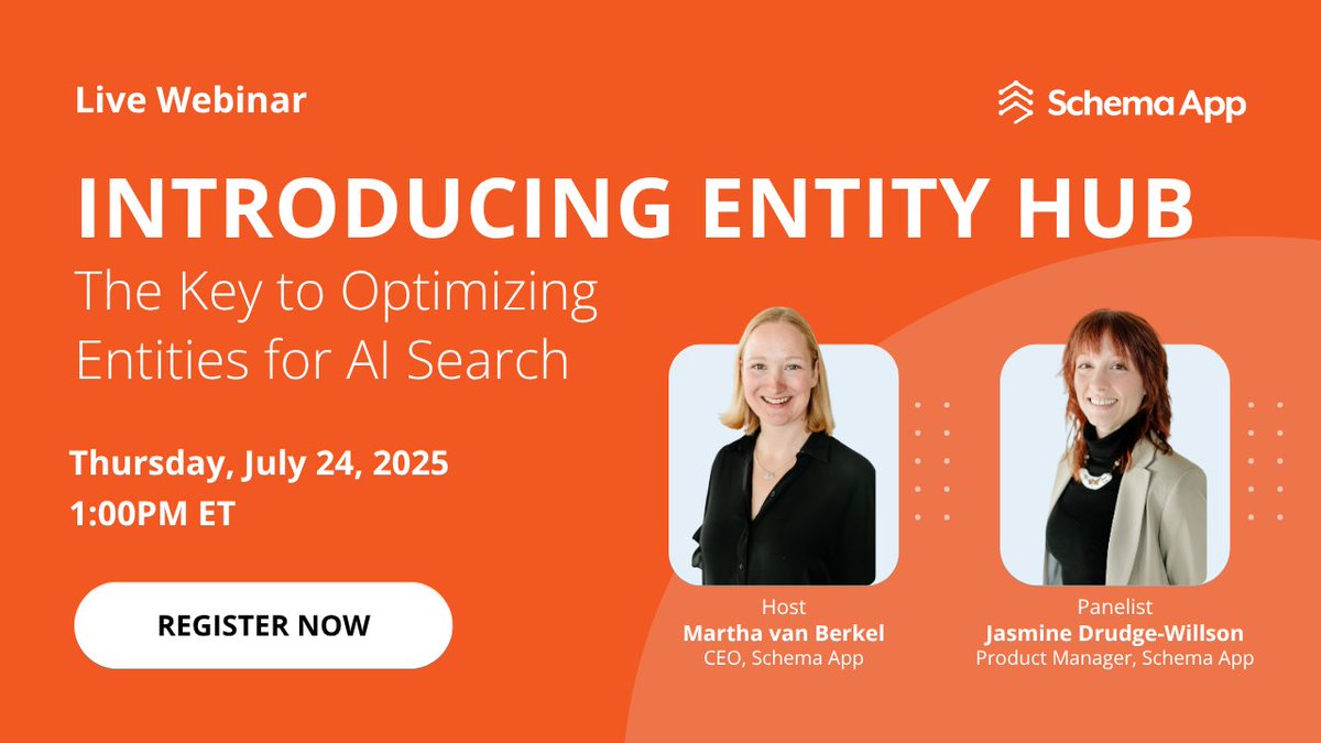 🚨 Have you registered for our upcoming Entity Hub webinar yet?

Join our live webinar tomorrow to see the official debut of Entity Hub &amp; learn how to optimize your entities for AI search using our tools.

Register here 🔗 na3.hubs.ly/y04rP-0