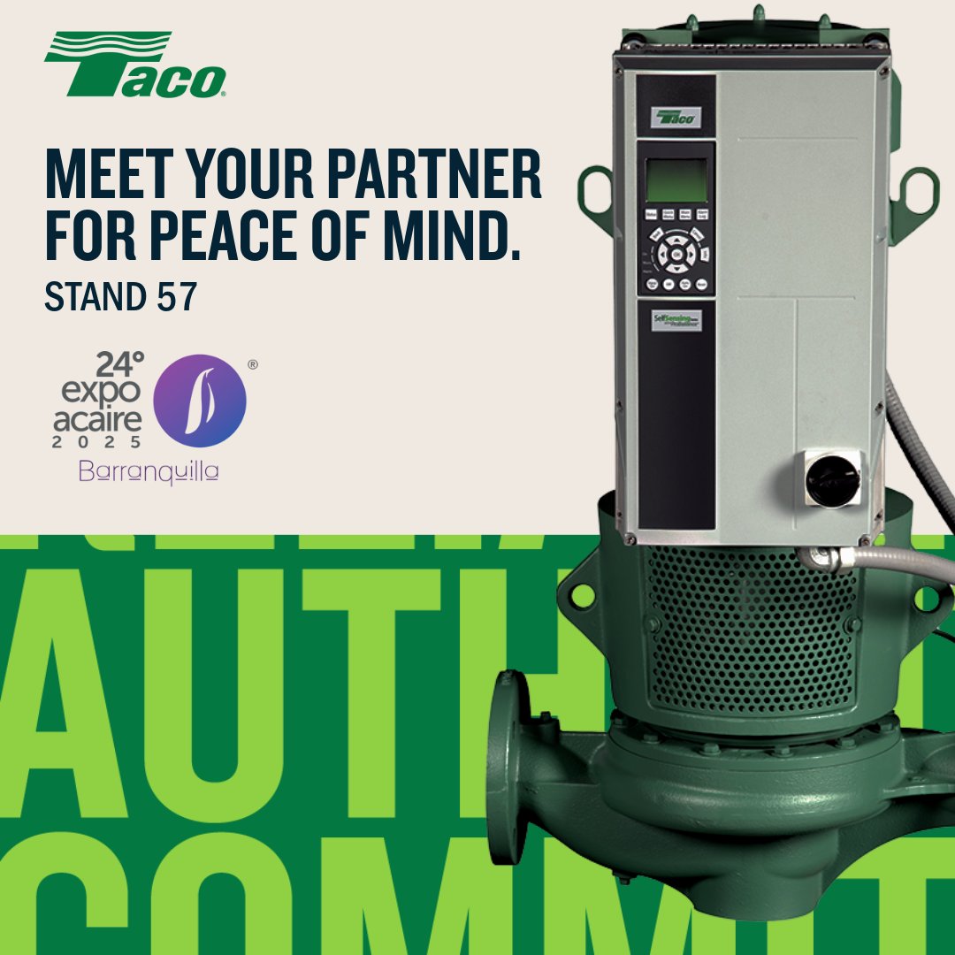TacoComfort's tweet image. We’re your partner for peace of mind—making water work smarter, wherever you are. 🌎

Visit Taco at #EXPOACAIRE2025, Aug 13–15, Stand #57, and explore our SKS SelfSensing Pumps for seamless balancing, system protection &amp;amp; energy savings.

#TacoSupportsTrades #WaterDrivenSolutions