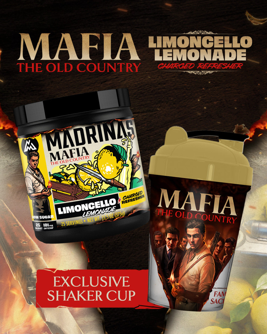mafiagame's tweet image. Inspired by the sun-soaked orchards of San Celeste, pre-order our @madrinas collaboration to get:
🍋 Limoncello Lemonade Charged Refresher
🗡️ Exclusive Shaker Cup
Get yours here: 2kgam.es/451PjDF