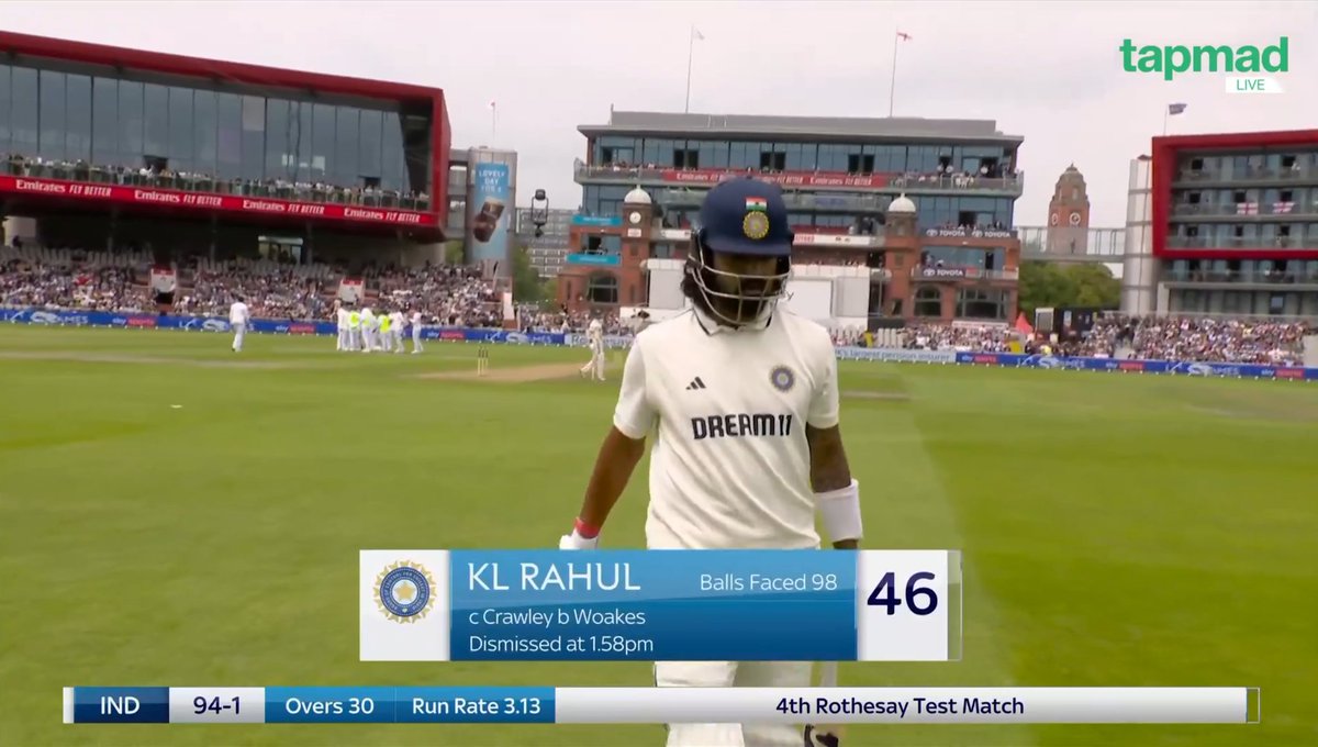 _FaridKhan's tweet image. KL Rahul dismissed for 46 runs. A fighting knock comes to an end ๐ฎ๐ณ๐
#ENGvIND #tapmad #CatchEveryMatch #DontStopStreaming