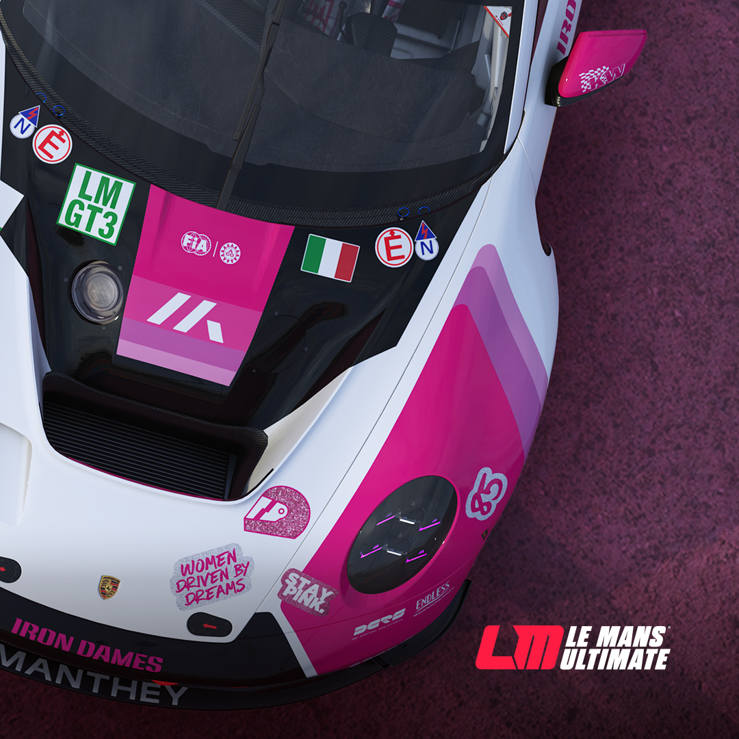 LeMansUltimate's tweet image. Race like an Iron Dame. 💪🎮
The iconic @IronDames Porsche #85 is now yours to drive in Le Mans Ultimate — live with the new V1.0 update.
From real tracks to virtual battles, this fan-favourite is ready for action. Are you? 🫵
#IronDames #WomenDrivenByDreams #BeAnIronDame