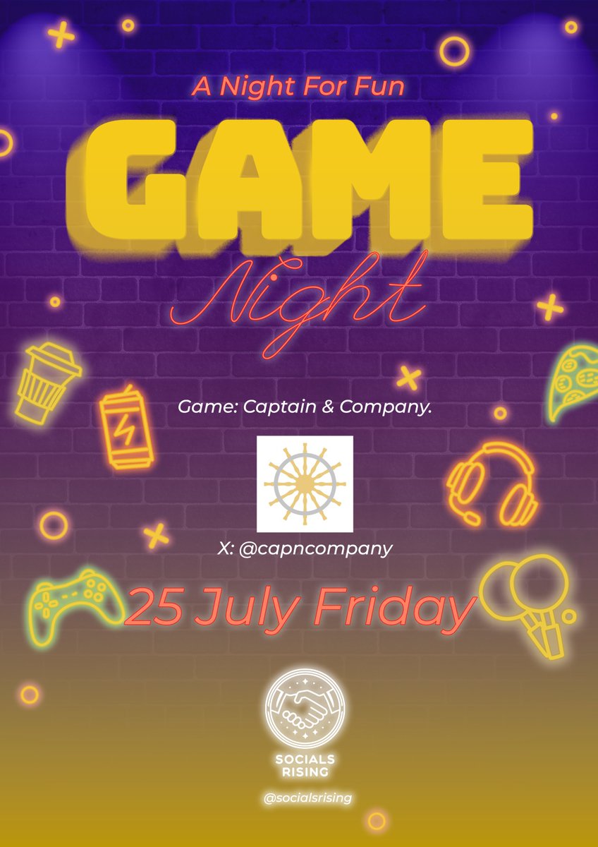 Prometheus (@just_prome) on Twitter photo Yoooo get ready for some crazy fun moments in our <a href="/capncompany/">Captain & Company</a> gamenight at the <a href="/socialsrising/">Socials Rising 🏖️</a> discord server! On this friday 25 of July 5PM UTC!
Set the event reminder here: discord.com/channels/11591…
See ya'll there! Let's get some BOOTY! Yarrr! Yoooo get ready for some crazy fun moments in our <a href="/capncompany/">Captain & Company</a> gamenight at the <a href="/socialsrising/">Socials Rising 🏖️</a> discord server! On this friday 25 of July 5PM UTC!
Set the event reminder here: discord.com/channels/11591…
See ya'll there! Let's get some BOOTY! Yarrr!