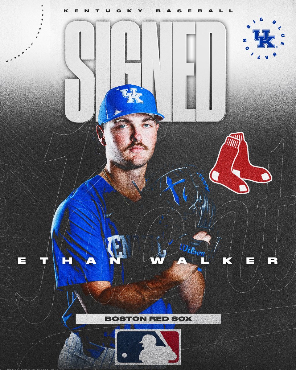 UKBaseball's tweet image. Congrats to @WalkerLefty on signing with the @RedSox. Go be great, E-Walk!
#CatsinthePros