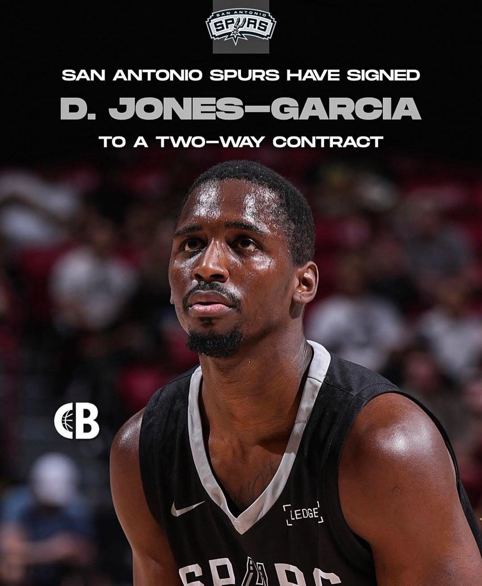David Jones-García ha firmado un acuerdo de doble vía con los San Antonio Spurs, según le confirmaron sus representantes a Shams Charania! 🇩🇴

Jones-García fue electo al primer equipo All-Summer de la NBA, tras promediar 22 puntos y 6 rebotes por encuentro!.