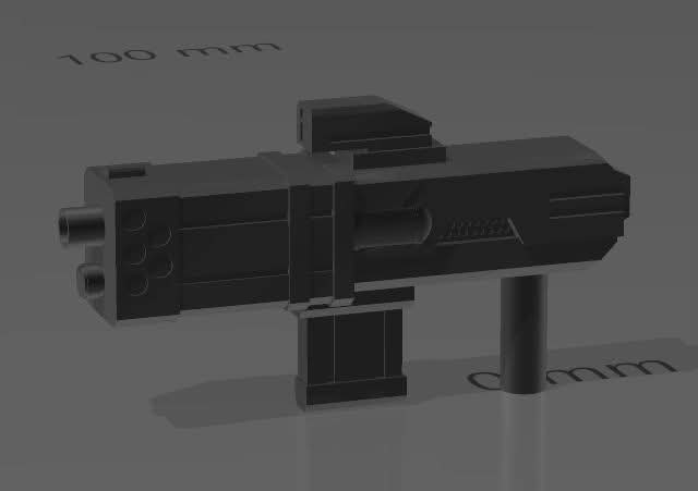 Mokiplamo's tweet image. Day 5: another alt shoulder design and machine gun for Sheik Mainland 3minProject kits.
