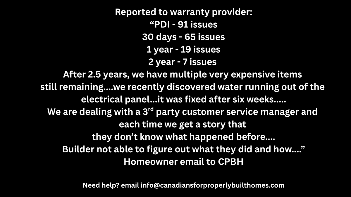 CPBH01's tweet image. Canadian politicians & government officials are focused on building more homes. (We understand that there is a need for more homes.)
But there is little to no focus on housing quality. Quantity must be balanced w/ quality.
#HousingQuality #BuyerBeware
#NewlyBuiltHomes
#cdnpoli