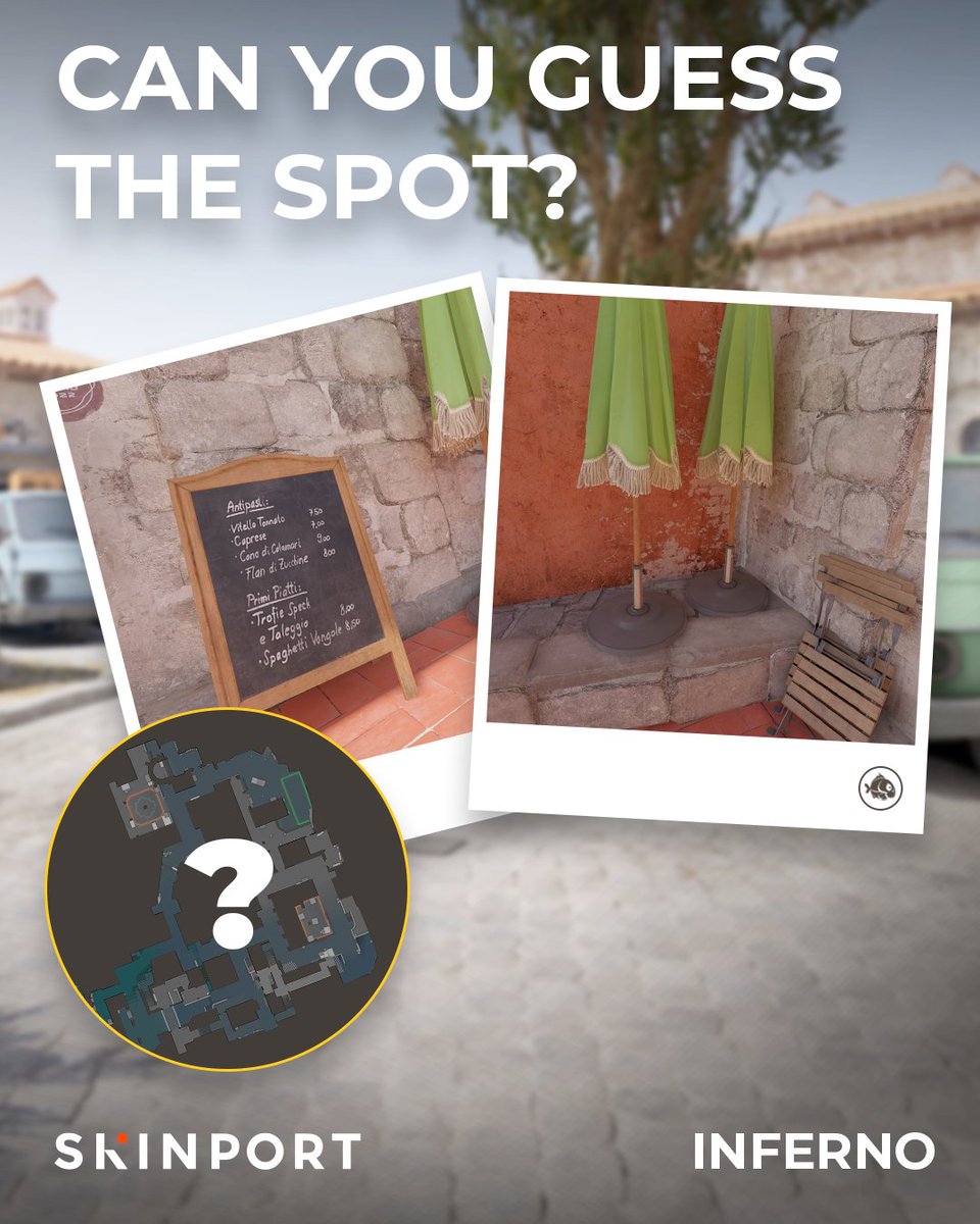 Skinport's tweet image. Can you guess todays CS2 Spot?
