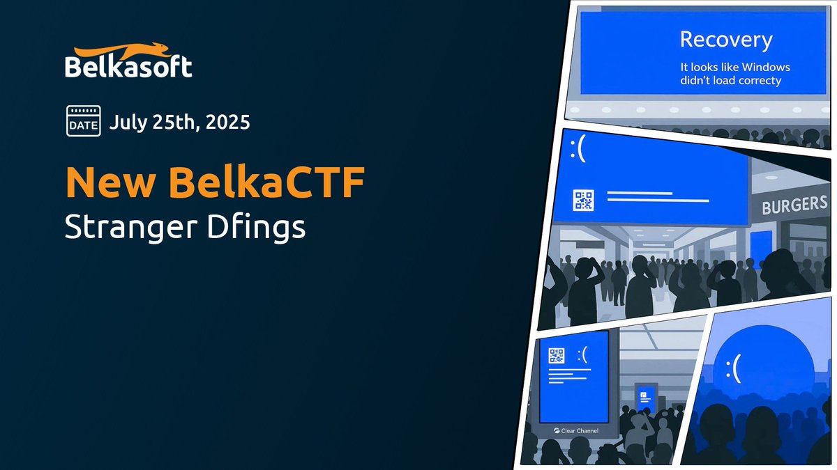 Belkasoft's tweet image. The airport terminal’s still humming, locked in ransomware silence.
Warm up with Task N5 from a past BelkaCTF—start from scratch and uncover the username on a seized laptop: eu1.hubs.ly/H0lX_zz0
BelkaCTF #7 kicks off soon: eu1.hubs.ly/H0lX_Wh0
