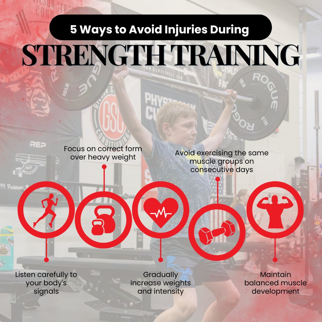 💪 Serious about strength? Then get serious about injury prevention! Keep your body strong, balanced, &amp; injury-free. 

👉 In all our classes, we train athletes (from youth to adults) to embody the principles of safety &amp; form during exercise! 
#GilsonStrong #formoverweight